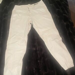 rag & bone LEATHER Pants White joggers original price 1,200